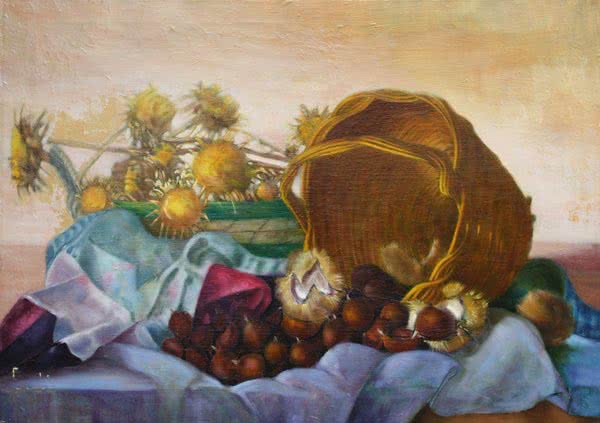 "Figs Basket" Original Painting