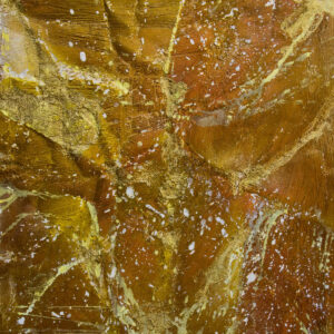 Golden Ice - Composition #5 - Abstract Painting by Ercole Ercoli