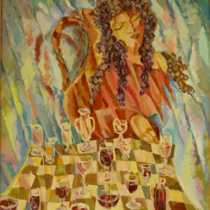 Painting Wine Party by Alexander Avraham Levi