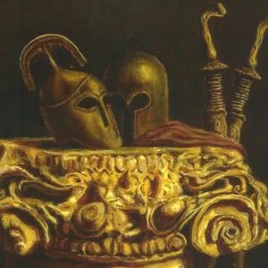 "Still Life with helmets" Oil on Canvas