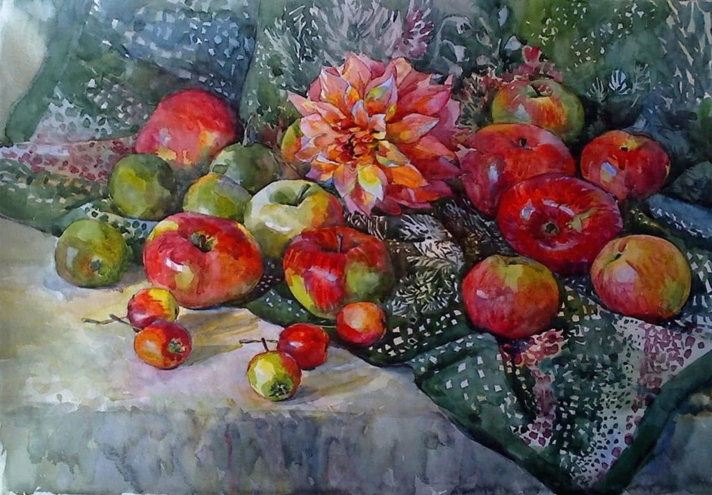 Still life with apples by Julia Weyss