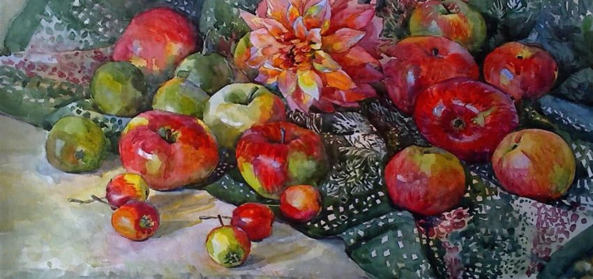 Still life with apples by Julia Weyss