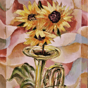 Sunflowers trumpet song, Original Painting