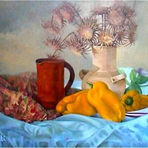 "Yellow Pepper Basket" Original Painting