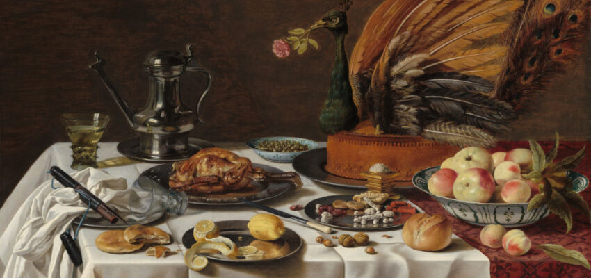 Still Life with peacock pie
